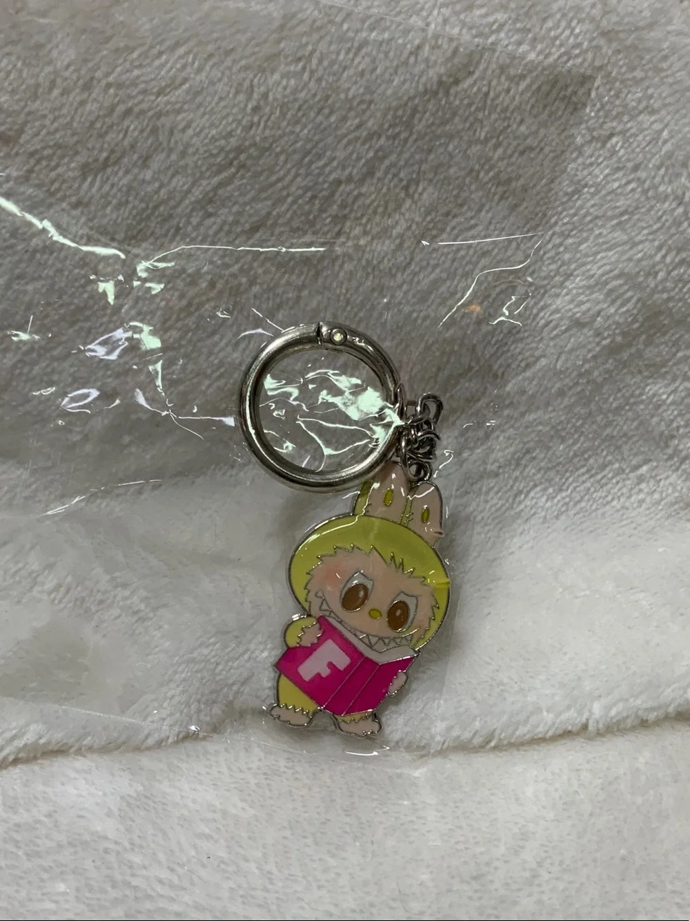 Kids Bunny Costume Character Keychain - Pink & Yellow